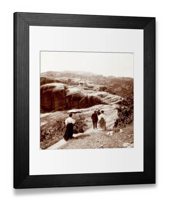 Framed Print : Landscape in the area of the Meteora Monasteries, Kastoria, 1876, Greece, Historical, digitally restored reproduction from a 19th century original Framed Print : Landscape in the area of the Meteora Monasteries, Kastoria, 1876, Greece, Historical, digitally restored reproduction from a 19th century original
