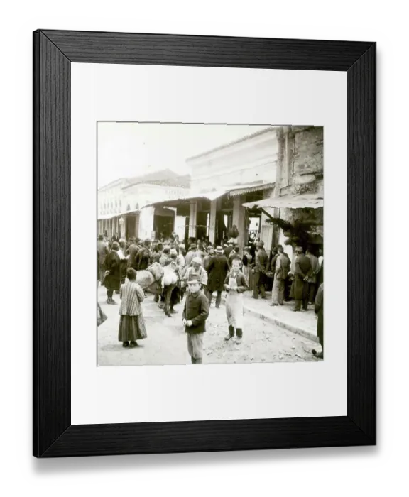 Framed Print : Street scene in Larissa, 1890, Greece, Historic, digitally restored reproduction from a 19th century original Framed Print : Street scene in Larissa, 1890, Greece, Historic, digitally restored reproduction from a 19th century original