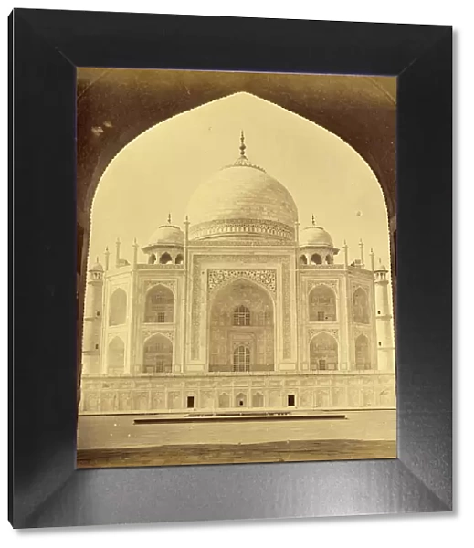 The Taj Mahal in Agra in 1887, India, Historic, digitally restored reproduction from an original of the time