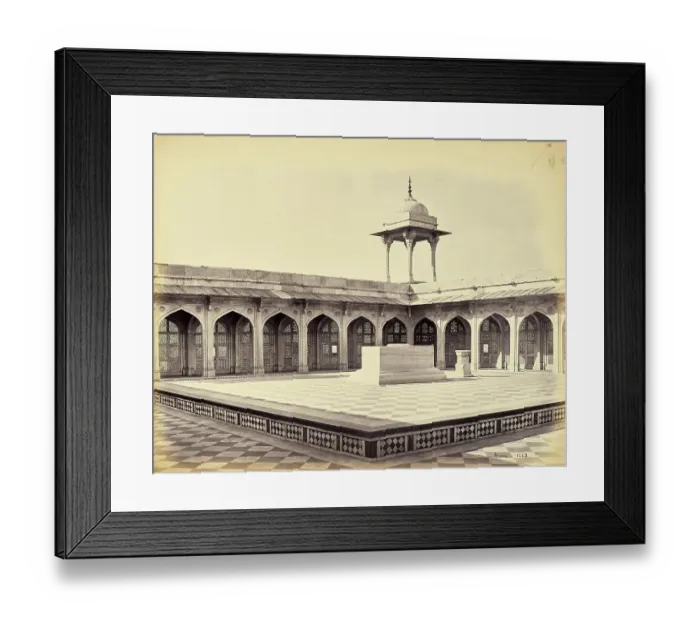 Framed Print : Secundra Bagh near Lucknow, the mausoleum of Akbar, the upper marble sarcophagus, c. 1860, India, Historic, digitally restored reproduction from an original of the period Framed Print : Secundra Bagh near Lucknow, the mausoleum of Akbar, the upper marble sarcophagus, c. 1860, India, Historic, digitally restored reproduction from an original of the period