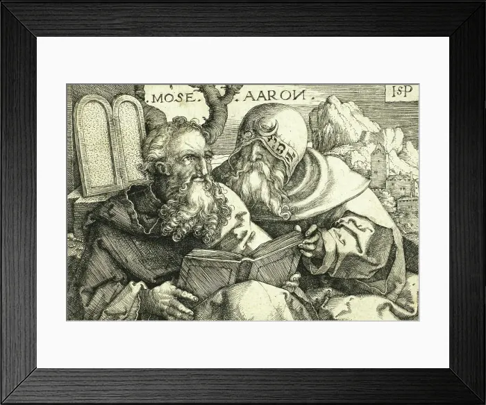 Framed Print : History of the Prophet Moses, Moses and Aaron, c. 1550, Germany, Historical, digitally restored reproduction from an 18th or 19th century original Framed Print : History of the Prophet Moses, Moses and Aaron, c. 1550, Germany, Historical, digitally restored reproduction from an 18th or 19th century original
