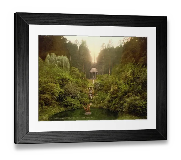Framed Print : Amphietheatre and Soldiers Monument in Kleve, North Rhine-Westphalia, Germany, Historic, digitally restored reproduction of a photochrome print from the 1890s Framed Print : Amphietheatre and Soldiers Monument in Kleve, North Rhine-Westphalia, Germany, Historic, digitally restored reproduction of a photochrome print from the 1890s