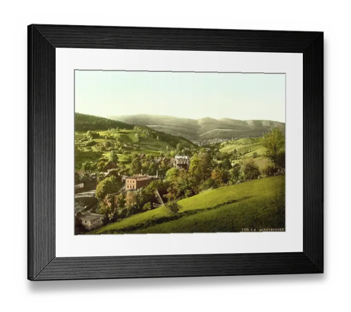 Framed Print : Agnetendorf im Riesengebirge, formerly Germany, today Jagniatkow, Czech Republic, Germany, Historic, digitally restored reproduction of a photochrome print from the 1890s Framed Print : Agnetendorf im Riesengebirge, formerly Germany, today Jagniatkow, Czech Republic, Germany, Historic, digitally restored reproduction of a photochrome print from the 1890s