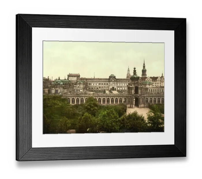 Framed Print : The Zwinger and the Old Town of Dresden, Saxony, Germany, Historical, digitally restored reproduction of a photochromic print from the 1890s Framed Print : The Zwinger and the Old Town of Dresden, Saxony, Germany, Historical, digitally restored reproduction of a photochromic print from the 1890s