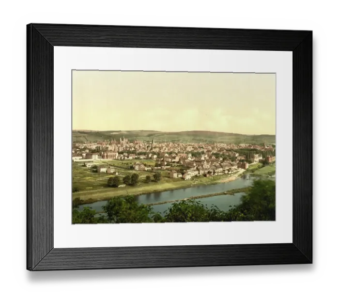 Framed Print : Trier an der Moselle, Rhineland-Palatinate, Germany, Historic, digitally restored reproduction of a photochromic print from the 1890s Framed Print : Trier an der Moselle, Rhineland-Palatinate, Germany, Historic, digitally restored reproduction of a photochromic print from the 1890s