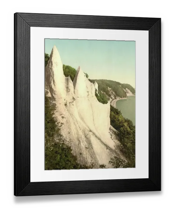 Framed Print : The Wissower Klinken on the island of Ruegen, Baltic Sea, Mecklenburg-Western Pomerania, Germany, Historic, digitally restored reproduction of a photochromic print from the 1890s Framed Print : The Wissower Klinken on the island of Ruegen, Baltic Sea, Mecklenburg-Western Pomerania, Germany, Historic, digitally restored reproduction of a photochromic print from the 1890s