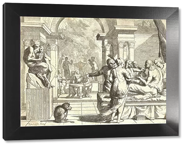 Prodigal Son Surprised by His Riches, 1635, Italy, Historical, digitally restored reproduction from a 19th century original