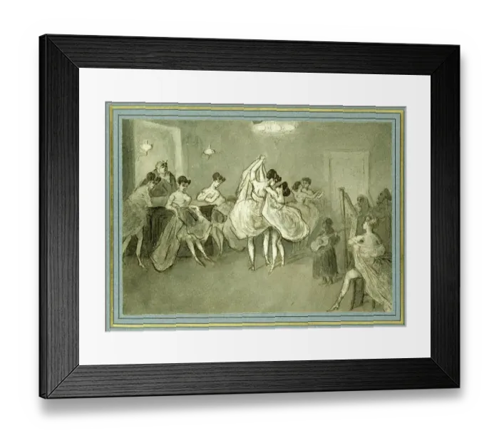Framed Print : Dancing Women in a Brothel, 1850, France, Historic, digitally restored reproduction from a 19th century original Framed Print : Dancing Women in a Brothel, 1850, France, Historic, digitally restored reproduction from a 19th century original