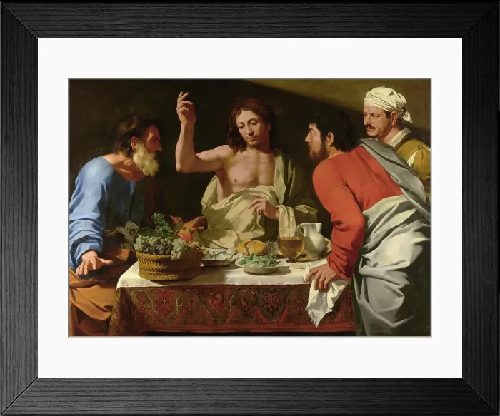 Framed Print : The Last Supper at Emmaus, painter Bartolomeo Cavarozzi, c. 1600, Italy, Historic, digitally restored reproduction from a 19th century original Framed Print : The Last Supper at Emmaus, painter Bartolomeo Cavarozzi, c. 1600, Italy, Historic, digitally restored reproduction from a 19th century original