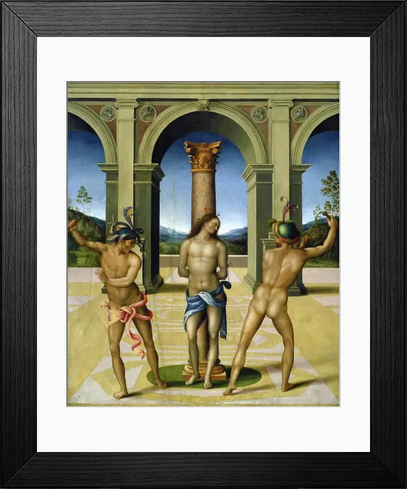 Framed Print : The Flagellation of Jesus Christ by the Florentine painter Bacchiacca, c. 1540, Italy, Historic, digitally restored reproduction from a 19th century original Framed Print : The Flagellation of Jesus Christ by the Florentine painter Bacchiacca, c. 1540, Italy, Historic, digitally restored reproduction from a 19th century original