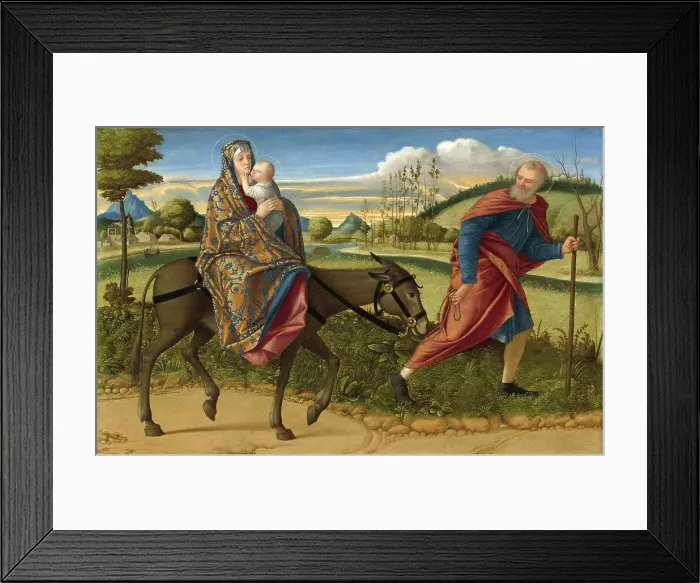Framed Print : The Flight into Egypt, by Vittore Carpaccio, c. 1520, Italy, Historical, digitally restored reproduction from a 19th century original Framed Print : The Flight into Egypt, by Vittore Carpaccio, c. 1520, Italy, Historical, digitally restored reproduction from a 19th century original