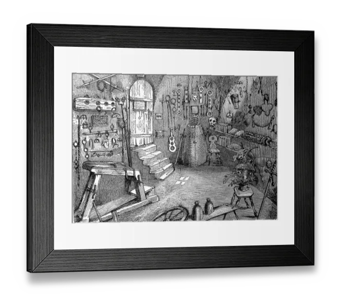 Framed Print : A torture chamber in Nuremberg, Germany, in 1850, digitally restored reproduction of an original 19th-century master Framed Print : A torture chamber in Nuremberg, Germany, in 1850, digitally restored reproduction of an original 19th-century master