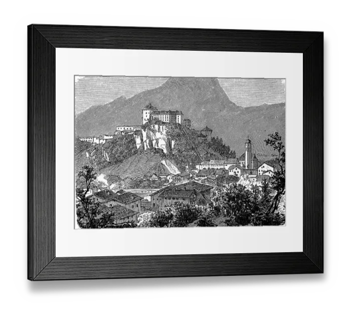 Framed Print : Kufstein in Tyrol, Austria, in 1870, Kufstein in Tyrol, digitally restored reproduction of an original 19th-century painting Framed Print : Kufstein in Tyrol, Austria, in 1870, Kufstein in Tyrol, digitally restored reproduction of an original 19th-century painting