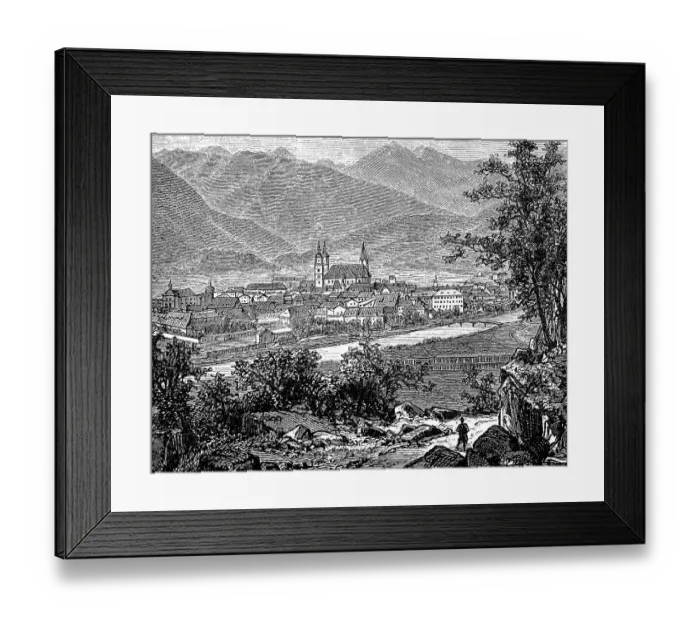 Framed Print : The town of Bressanone in South Tyrol, Italy, in 1860, digitally restored reproduction of an original 19th-century artwork Framed Print : The town of Bressanone in South Tyrol, Italy, in 1860, digitally restored reproduction of an original 19th-century artwork