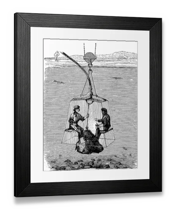 Framed Print : Hamburg Diving Bell, Germany, 1880, digitally restored reproduction of an original from the 19th century Framed Print : Hamburg Diving Bell, Germany, 1880, digitally restored reproduction of an original from the 19th century