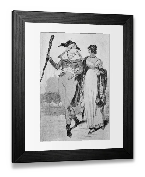 Framed Print : French Revolution 1792, Incronable and Merveilleuse, after a painting by Th. Fragonard, France, digitally restored reproduction of an original 19th century original Framed Print : French Revolution 1792, Incronable and Merveilleuse, after a painting by Th. Fragonard, France, digitally restored reproduction of an original 19th century original