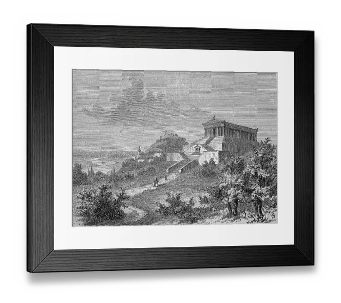Framed Print : The Valhalla near Donaustauf, Regensburg, Bavaria, Germany, c. 1870 Framed Print : The Valhalla near Donaustauf, Regensburg, Bavaria, Germany, c. 1870