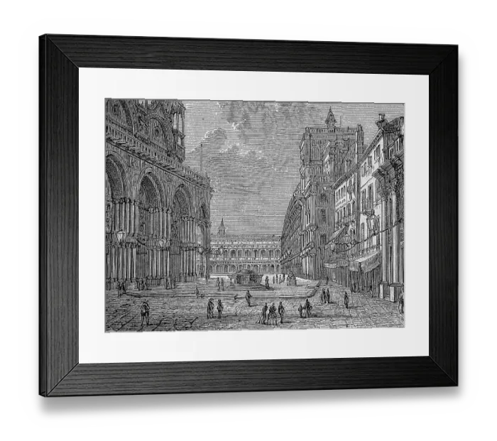 Framed Print : St Mark's Square, Venice, Italy, c. 1865, digitally restored reproduction of a 19th century original, exact original date unknown Framed Print : St Mark's Square, Venice, Italy, c. 1865, digitally restored reproduction of a 19th century original, exact original date unknown