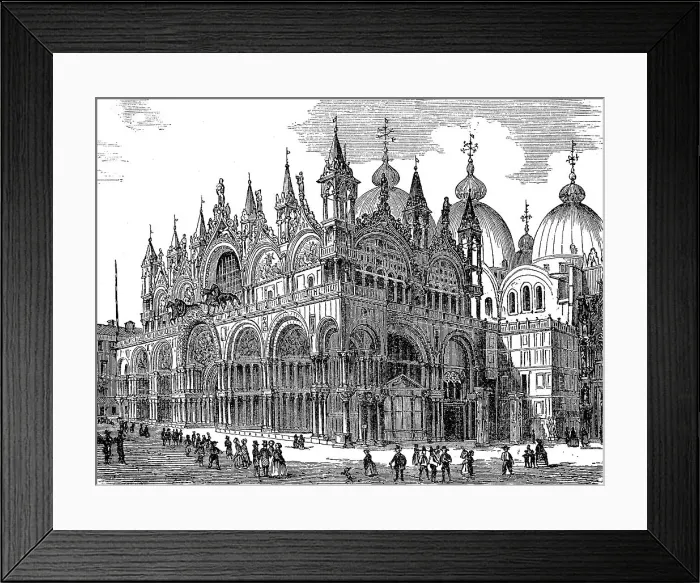 Framed Print : St Mark's Church in Venice, Italy, c. 1865, digitally restored reproduction of a 19th century original, exact original date unknown Framed Print : St Mark's Church in Venice, Italy, c. 1865, digitally restored reproduction of a 19th century original, exact original date unknown