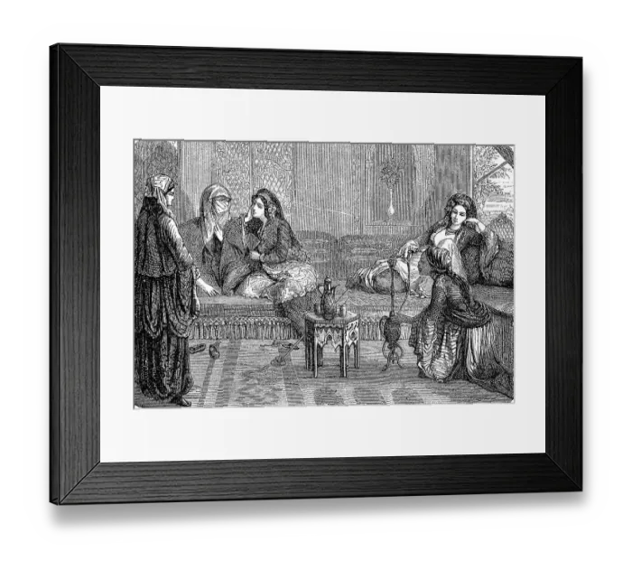 Framed Print : In the Harem of a Rich Turk, Turkey, 1870, digitally restored reproduction of a 19th century original, exact original date not known Framed Print : In the Harem of a Rich Turk, Turkey, 1870, digitally restored reproduction of a 19th century original, exact original date not known