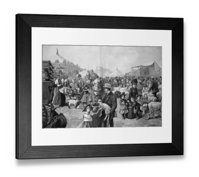 Framed Print : At the Laemmermarkt of Hamburg, in 1890, digitally restored reproduction of a 19th century original, Germany Framed Print : At the Laemmermarkt of Hamburg, in 1890, digitally restored reproduction of a 19th century original, Germany