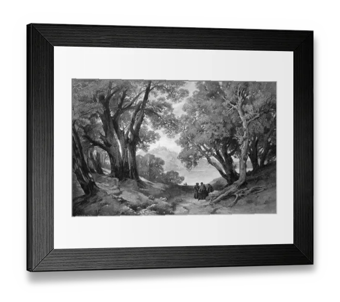 Framed Print : Lake Albano with a View of Castel Gandolfo, Rome, Italy, c. 1890, digitally restored reproduction of an original 19th-century painting Framed Print : Lake Albano with a View of Castel Gandolfo, Rome, Italy, c. 1890, digitally restored reproduction of an original 19th-century painting