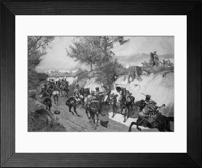 Framed Print : The death of Prince Louis Ferdinand at Saalfeld on 10 October 1806, Frederick Ludwig Christian of Prussia, of Prussia, 18 November 1772, Prussian of the House of Hohenzollern, general, composer and pianist, Thuringia, Germany Framed Print : The death of Prince Louis Ferdinand at Saalfeld on 10 October 1806, Frederick Ludwig Christian of Prussia, of Prussia, 18 November 1772, Prussian of the House of Hohenzollern, general, composer and pianist, Thuringia, Germany