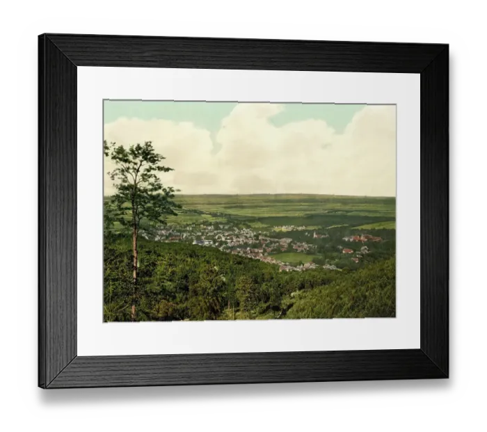 Framed Print : Ilsenburg im Harz, Saxony-Anhalt, Germany, Historic, digitally restored reproduction of a photochromic print from the 1890s