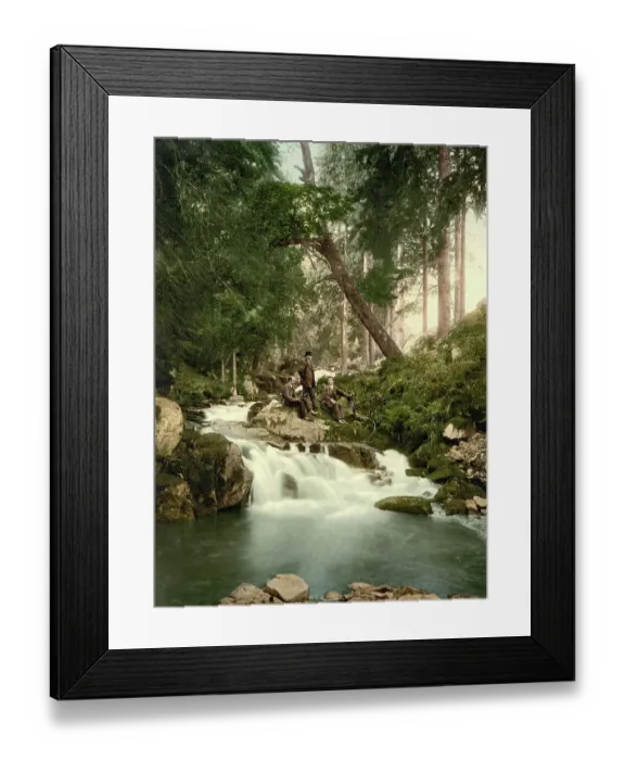 Framed Print : The Ilse Waterfalls in the Harz Mountains near Ilsenburg, Saxony-Anhalt, Germany, Historic, digitally restored reproduction of a photochromic print from the 1890s Framed Print : The Ilse Waterfalls in the Harz Mountains near Ilsenburg, Saxony-Anhalt, Germany, Historic, digitally restored reproduction of a photochromic print from the 1890s