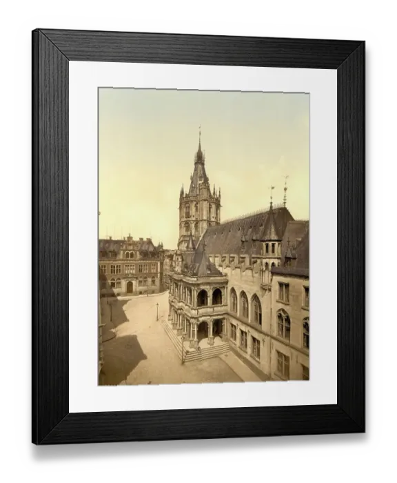 Framed Print : The town hall in Cologne, North Rhine-Westphalia, Germany, Historic, digitally restored reproduction of a photochromic print from the 1890s Framed Print : The town hall in Cologne, North Rhine-Westphalia, Germany, Historic, digitally restored reproduction of a photochromic print from the 1890s