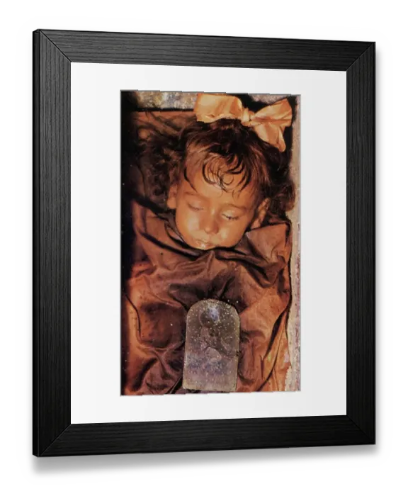 Framed Print : The Capuchin Crypt of Palermo, Le Catacombe dei Cappuccini, extensive crypt complex under the Capuchin monastery in Palermo and, with its natural mummies, one of the most famous burial sites in the world, public domain Photo of the mummy of Rosalia Framed Print : The Capuchin Crypt of Palermo, Le Catacombe dei Cappuccini, extensive crypt complex under the Capuchin monastery in Palermo and, with its natural mummies, one of the most famous burial sites in the world, public domain Photo of the mummy of Rosalia