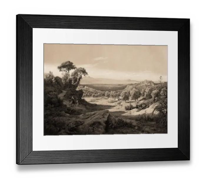 Framed Print : Sicilian Landscape with a View of Palermo and Monte Pelegrino from Bagarra, c. 1880, Sicily, Italy, Historic, digitally restored reproduction from a 19th century original Framed Print : Sicilian Landscape with a View of Palermo and Monte Pelegrino from Bagarra, c. 1880, Sicily, Italy, Historic, digitally restored reproduction from a 19th century original