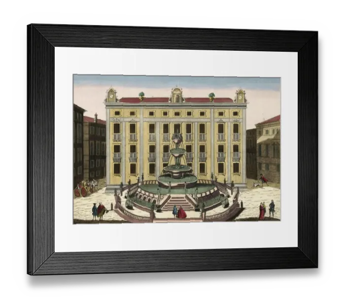 Framed Print : View of the Palazzo Senatorio in Palermo c. 1799, Sicily, Italy, Historic, digitally restored reproduction from a 19th century original