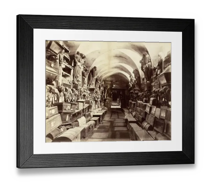 Framed Print : The Capuchin Crypt of Palermo, Le Catacombe dei Cappuccini, extensive crypt complex under the Capuchin monastery in Palermo and, with its natural mummies, one of the most famous burial grounds in the world, c Framed Print : The Capuchin Crypt of Palermo, Le Catacombe dei Cappuccini, extensive crypt complex under the Capuchin monastery in Palermo and, with its natural mummies, one of the most famous burial grounds in the world, c