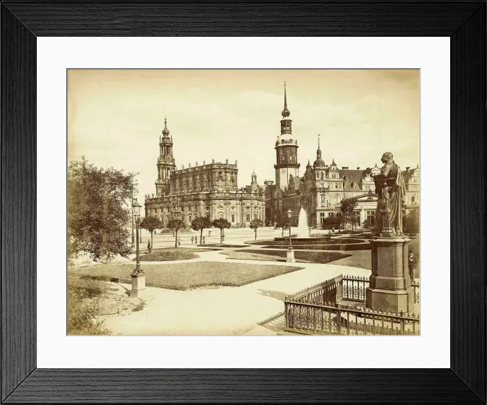 Framed Print : The Catholic Court Church and Palace in Dresden in 1890, Saxony, Germany, Historical, digitally restored reproduction from an 18th or 19th century original Framed Print : The Catholic Court Church and Palace in Dresden in 1890, Saxony, Germany, Historical, digitally restored reproduction from an 18th or 19th century original