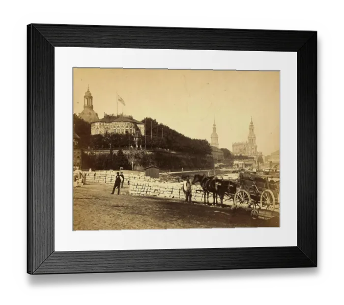 Framed Print : View of the Church of Our Lady and Stadtkirche in Dresden in 1860, Saxony, Germany, Historical, digitally restored reproduction from an 18th or 19th century original Framed Print : View of the Church of Our Lady and Stadtkirche in Dresden in 1860, Saxony, Germany, Historical, digitally restored reproduction from an 18th or 19th century original