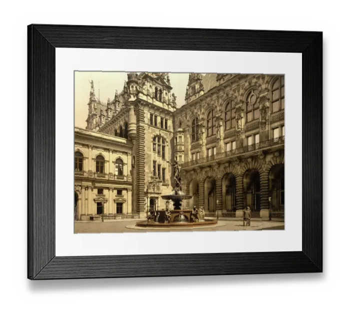Framed Print : Civic hall of Hamburg, Germany, Historic, digitally restored reproduction of a photochromic print from the 1890s Framed Print : Civic hall of Hamburg, Germany, Historic, digitally restored reproduction of a photochromic print from the 1890s