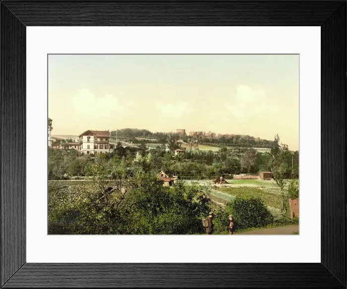 Framed Print : Cyriaxburg near Erfurt in Thuringia, Germany, Historic, digitally restored reproduction of a photochromic print from the 1890s Framed Print : Cyriaxburg near Erfurt in Thuringia, Germany, Historic, digitally restored reproduction of a photochromic print from the 1890s