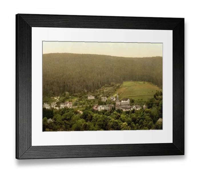 Framed Print : Church and place Wildbad im Black Forest, Baden-Wuerttemberg, Germany Framed Print : Church and place Wildbad im Black Forest, Baden-Wuerttemberg, Germany