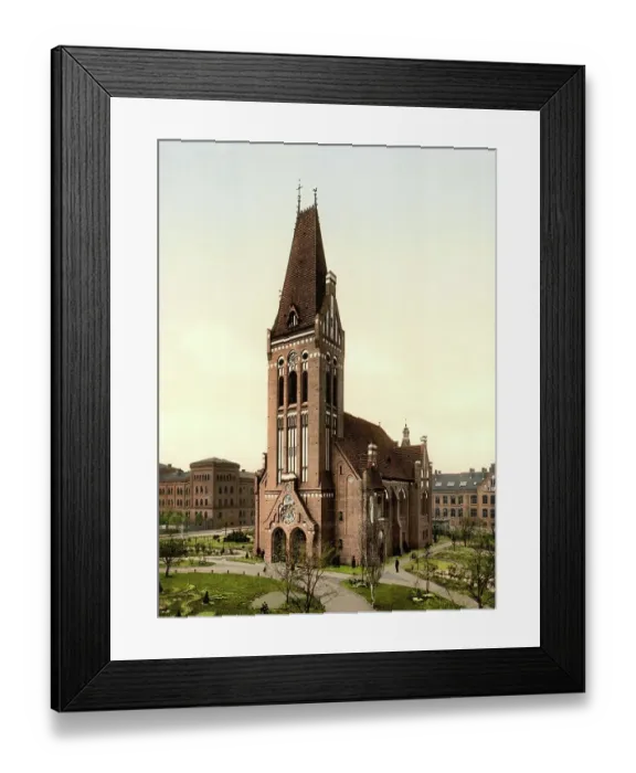 Framed Print : The church in Bromberg near Poznan, in Silesia, formerly Germany, today Bydgoszcz in Poland, Germany, Historic, digitally restored reproduction of a photochrome print from the 1890s Framed Print : The church in Bromberg near Poznan, in Silesia, formerly Germany, today Bydgoszcz in Poland, Germany, Historic, digitally restored reproduction of a photochrome print from the 1890s