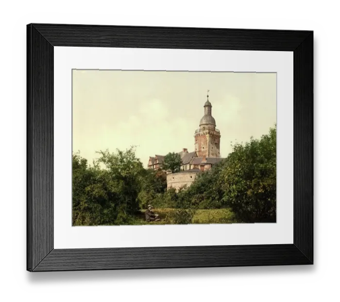 Framed Print : Falkenstein Castle near Ballenstedt in the Harz Mountains, Saxony-Anhalt, Germany, Historic, digitally restored reproduction of a photochromic print from the 1890s Framed Print : Falkenstein Castle near Ballenstedt in the Harz Mountains, Saxony-Anhalt, Germany, Historic, digitally restored reproduction of a photochromic print from the 1890s