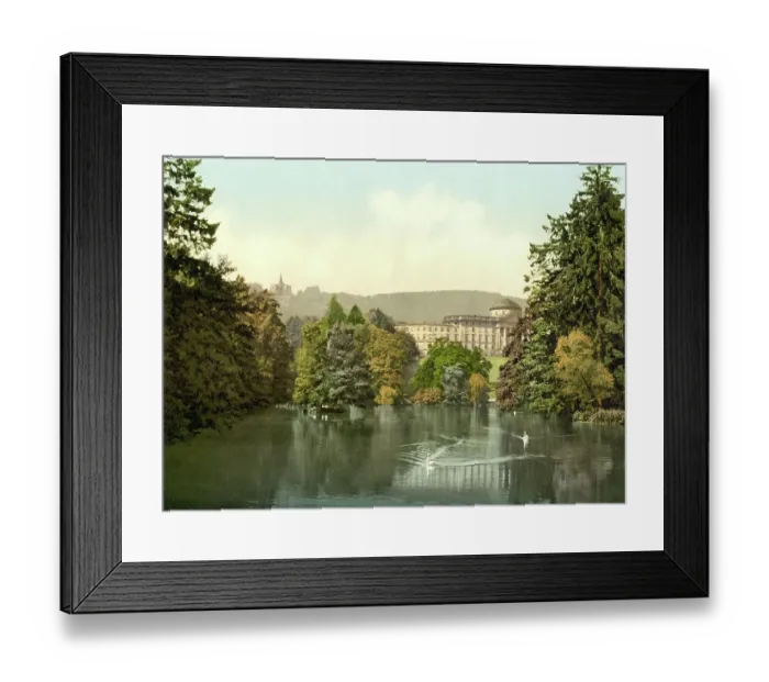 Framed Print : Castle and Hercules, Wilhelmshoehe, Kassel, Hesse, Germany, Historic, digitally restored reproduction of a photochrome print from the 1890s Framed Print : Castle and Hercules, Wilhelmshoehe, Kassel, Hesse, Germany, Historic, digitally restored reproduction of a photochrome print from the 1890s