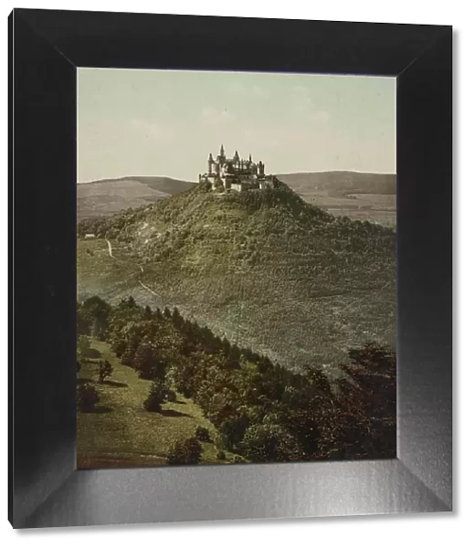 Hohenzollern Castle in Baden-Wuerttemberg, Germany, Historical, photochrome print from the 1890s