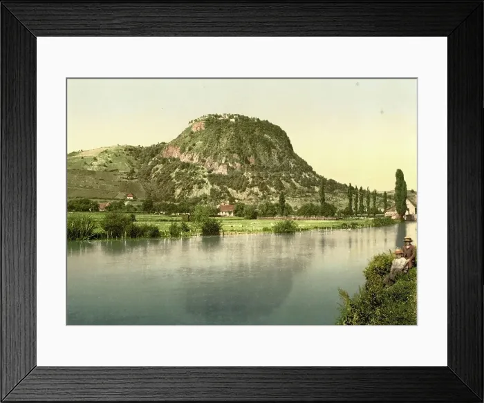 Framed Print : The Hohentwiel, mountain in Baden-Wuerttemberg, Germany, historical, photochrome print from the 1890s Framed Print : The Hohentwiel, mountain in Baden-Wuerttemberg, Germany, historical, photochrome print from the 1890s