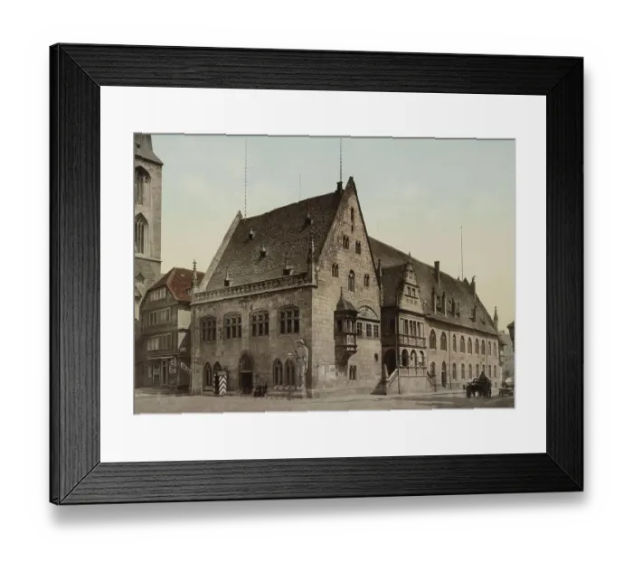 Framed Print : The Roland, Roland statue, at the market in Halberstadt, Saxony-Anhalt, Germany, historical, photochrome print from the 1890s Framed Print : The Roland, Roland statue, at the market in Halberstadt, Saxony-Anhalt, Germany, historical, photochrome print from the 1890s