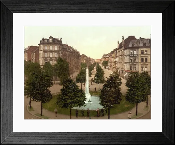 Framed Print : The Hohenstaufenring in Cologne, North Rhine-Westphalia, Germany, Historical, Photochrome print from the 1890s Framed Print : The Hohenstaufenring in Cologne, North Rhine-Westphalia, Germany, Historical, Photochrome print from the 1890s