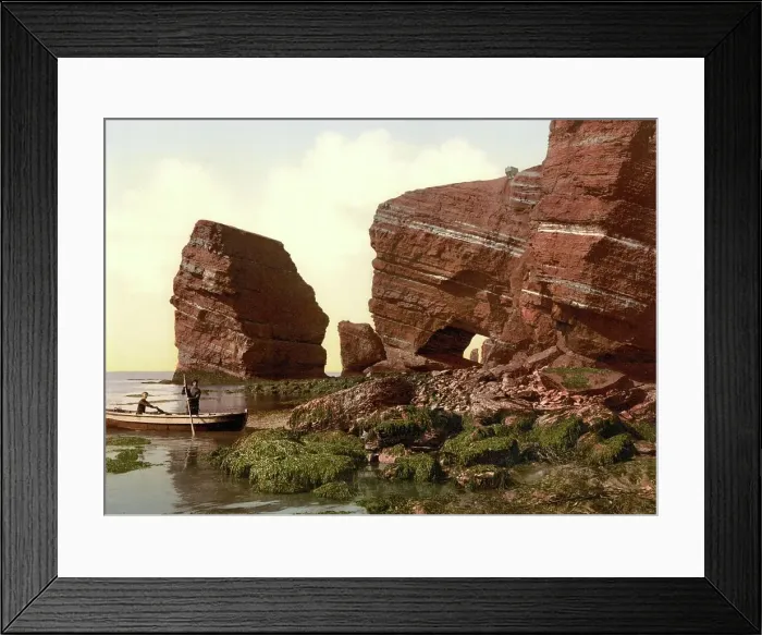 Framed Print : Helgoland, Schleswig-Holstein, Germany, Historic, Photochrome print from the 1890s Framed Print : Helgoland, Schleswig-Holstein, Germany, Historic, Photochrome print from the 1890s