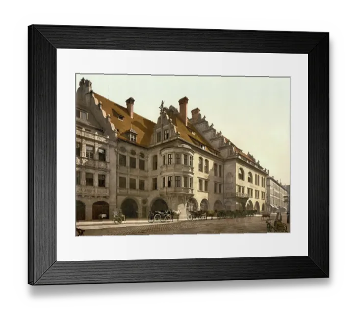Framed Print : The Hofbraeuhaus in Munich, Bavaria, Germany, Historical, Photochrome print from the 1890s Framed Print : The Hofbraeuhaus in Munich, Bavaria, Germany, Historical, Photochrome print from the 1890s
