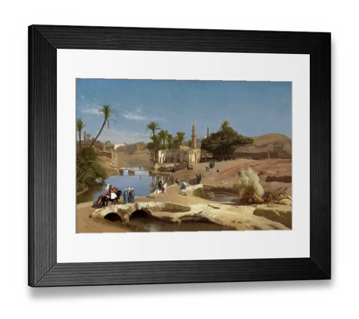 Framed Print : View of Medinet El-Fayoum, Oasis in the Sahara Desert, c. 1868, Egypt, Historic, digitally restored reproduction from a 19th century original Framed Print : View of Medinet El-Fayoum, Oasis in the Sahara Desert, c. 1868, Egypt, Historic, digitally restored reproduction from a 19th century original