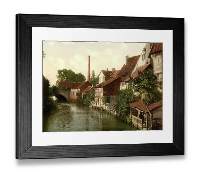 Framed Print : Grossvenedig in Hildesheim, Lower Saxony, Germany, Historic, digitally restored reproduction of a photochromic print from the 1890s Framed Print : Grossvenedig in Hildesheim, Lower Saxony, Germany, Historic, digitally restored reproduction of a photochromic print from the 1890s